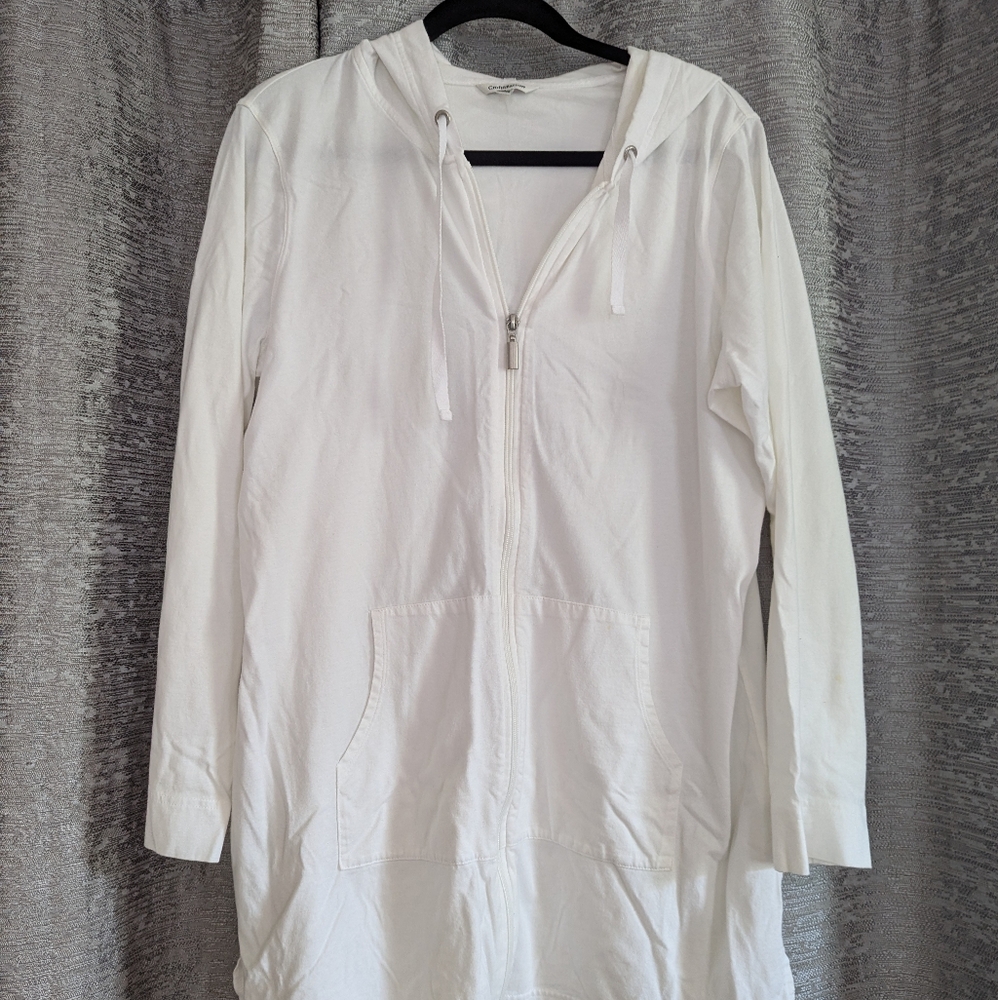 Croft & Barrow White Hoodie (Large)